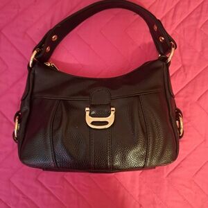 Chic Black Leather Hobo Bag